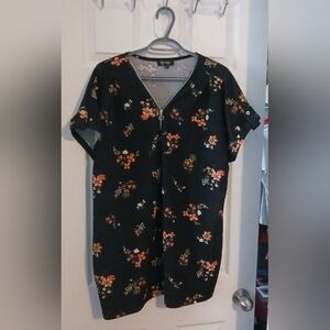 Floral Black Blouse
